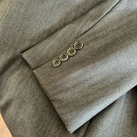 BROOKS BROTHERS SaxXon Sport Blazer Mens 43R Gray 100% Wool 1818 Madison - Picture 4 of 11